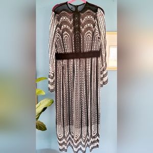 Black and white lace dress